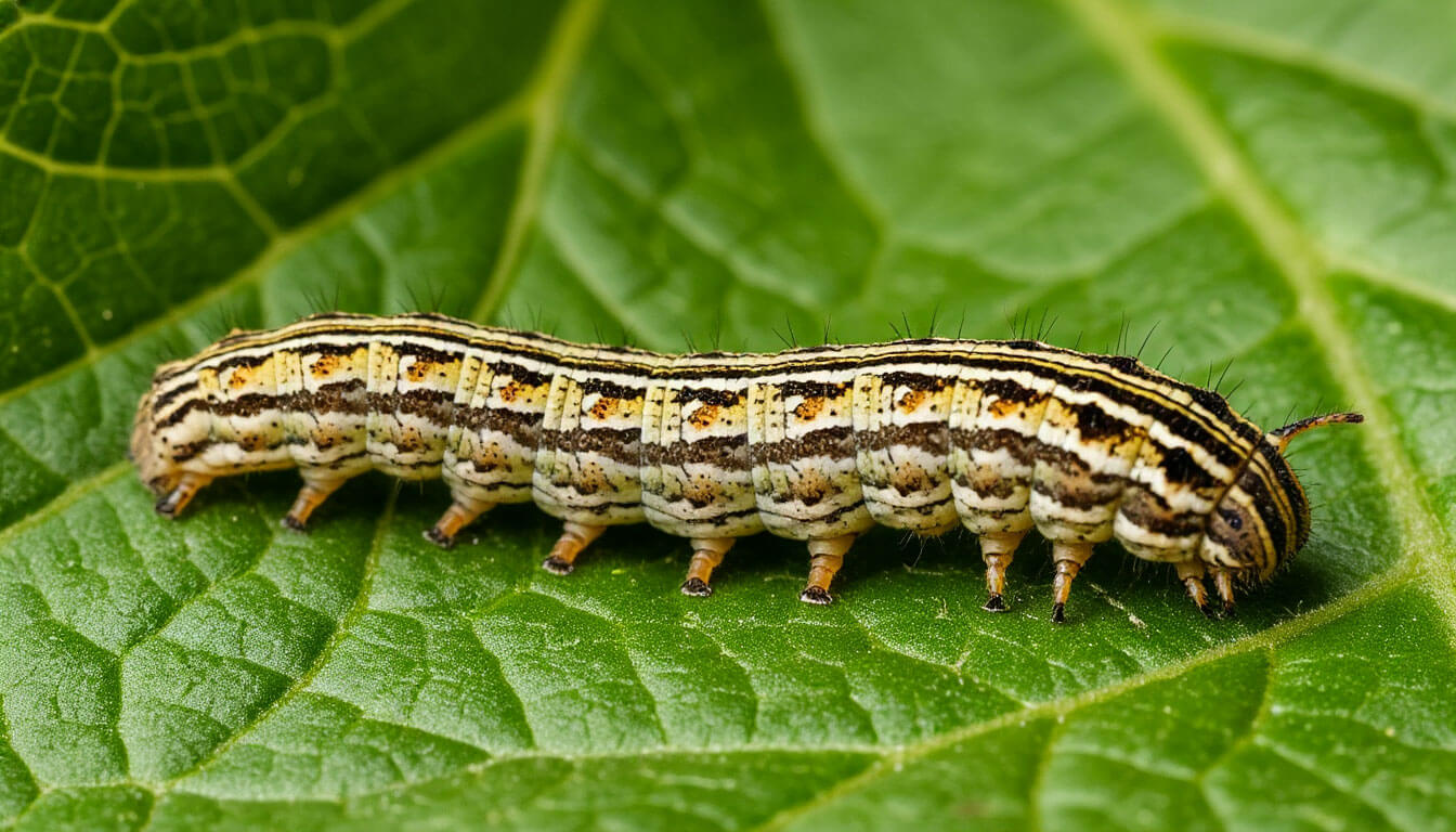 Гусеницы Совки очень прожорливы и вредят урожаям Гусеницы Совки очень прожорливы и вредят урожаям